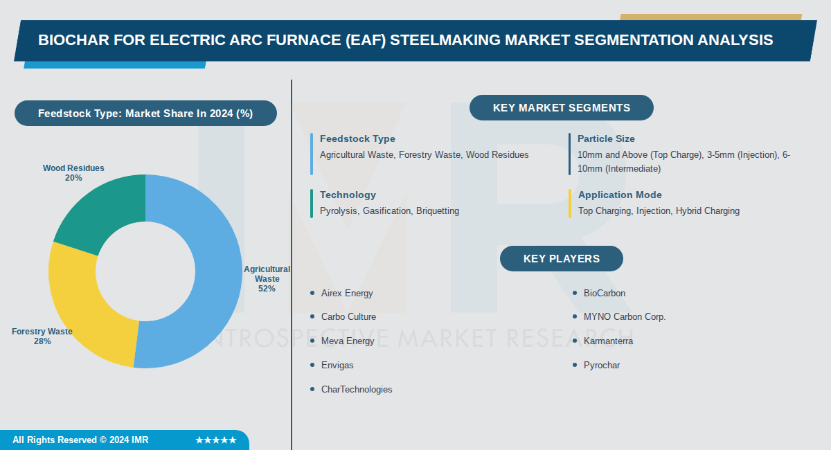 Biochar For Electric Arc Furnace (Eaf) Steelmaking Market
