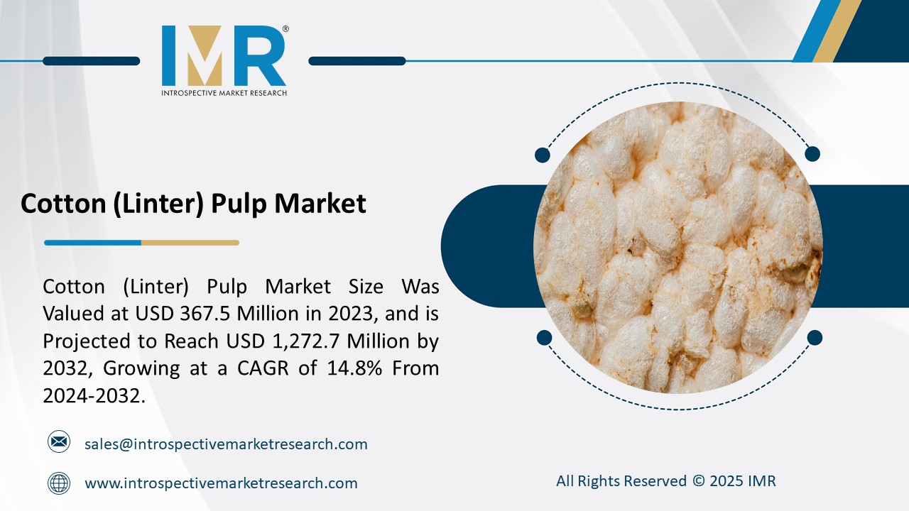 Cotton Pulp Market To Reach USD 1,272.7 Million by 2032
