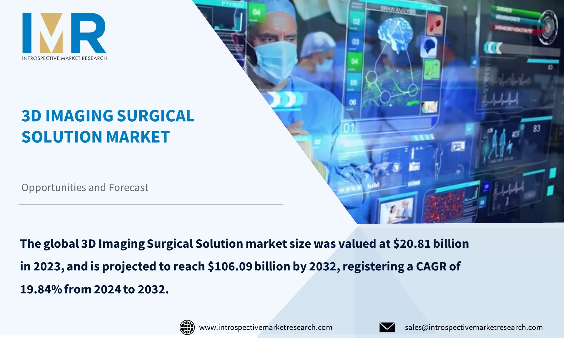 3D Imaging Surgical Solution Market To Reach USD 73.49 Billion by Year 2030