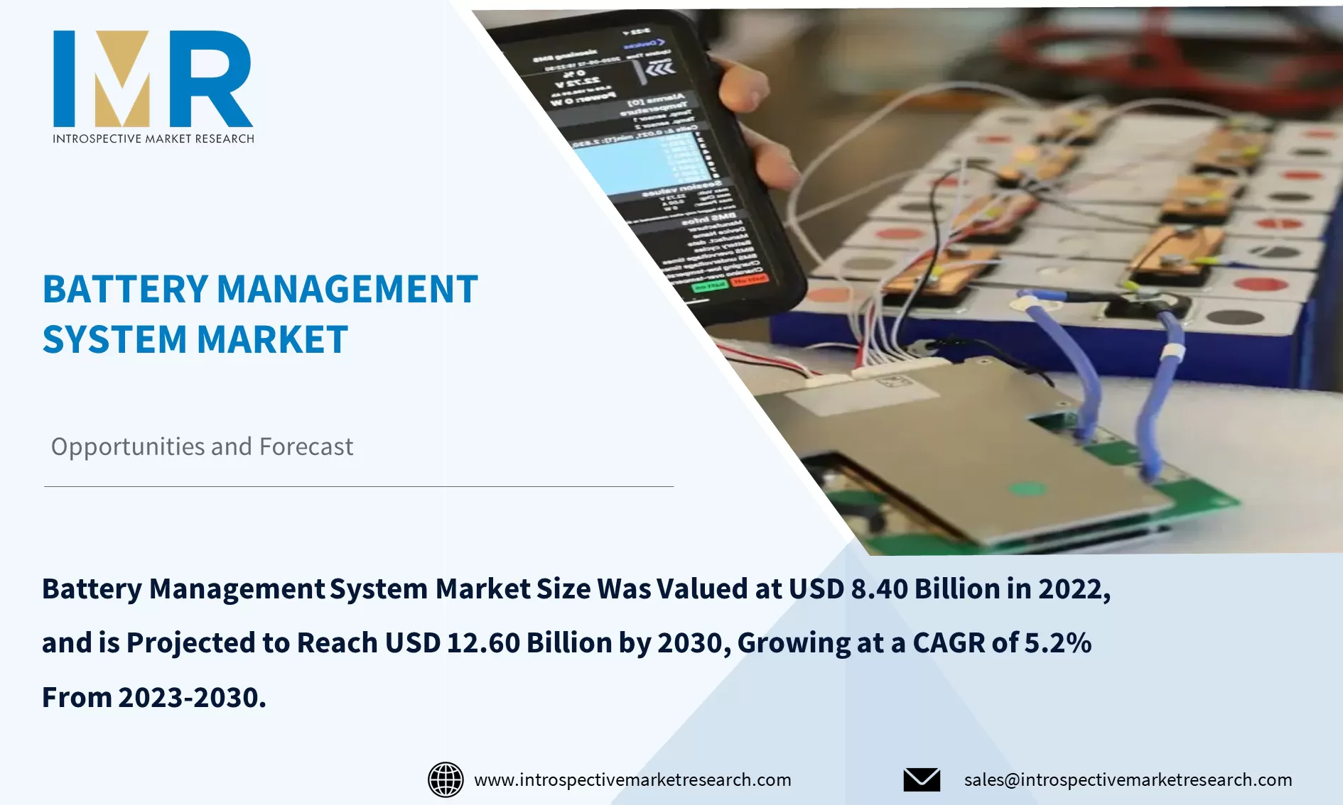 Battery Management System Market To Reach USD 12.60 Billion By Year 2030