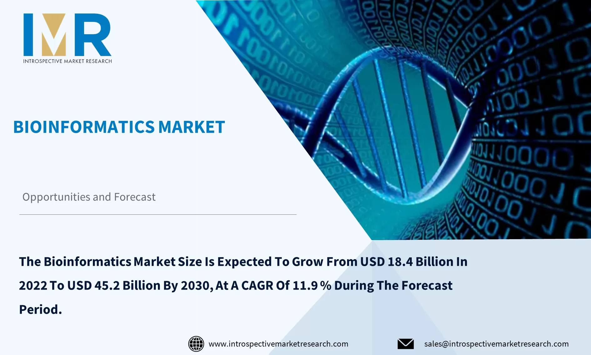 Bioinformatics Market To Reach 45.2 Billion by Year 2030