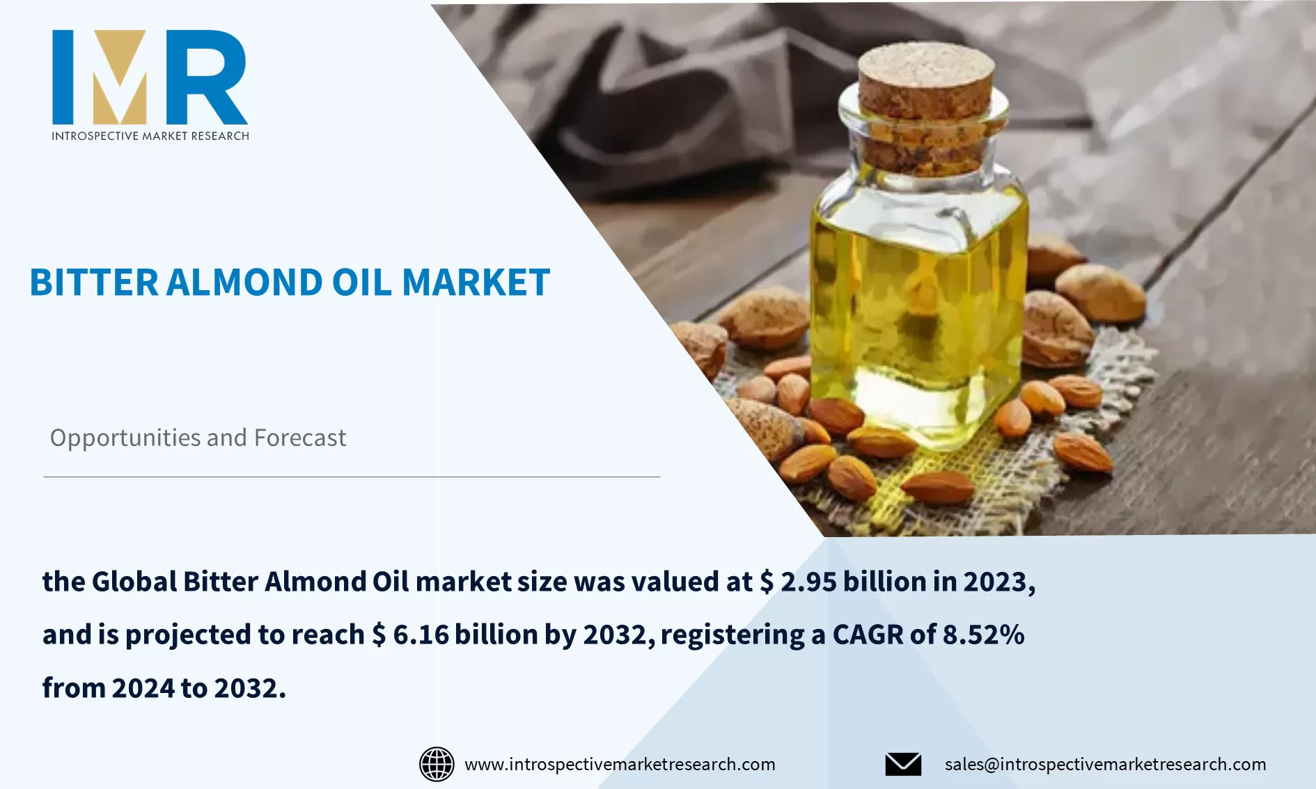 Bitter Almond Oil Market To Reach USD 6.16 Billion by Year 2032