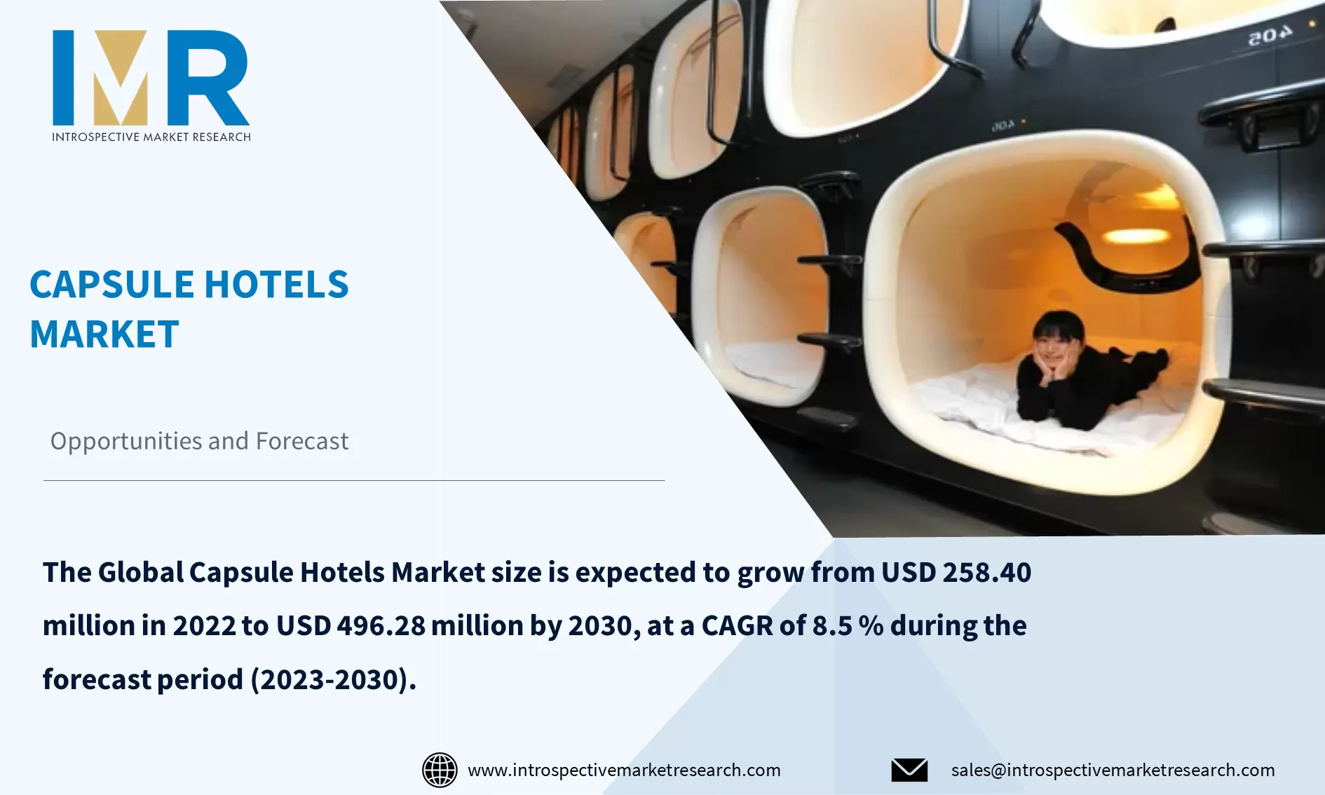 Capsule Hotels Market To Reach USD 496.28 million by Year 2030