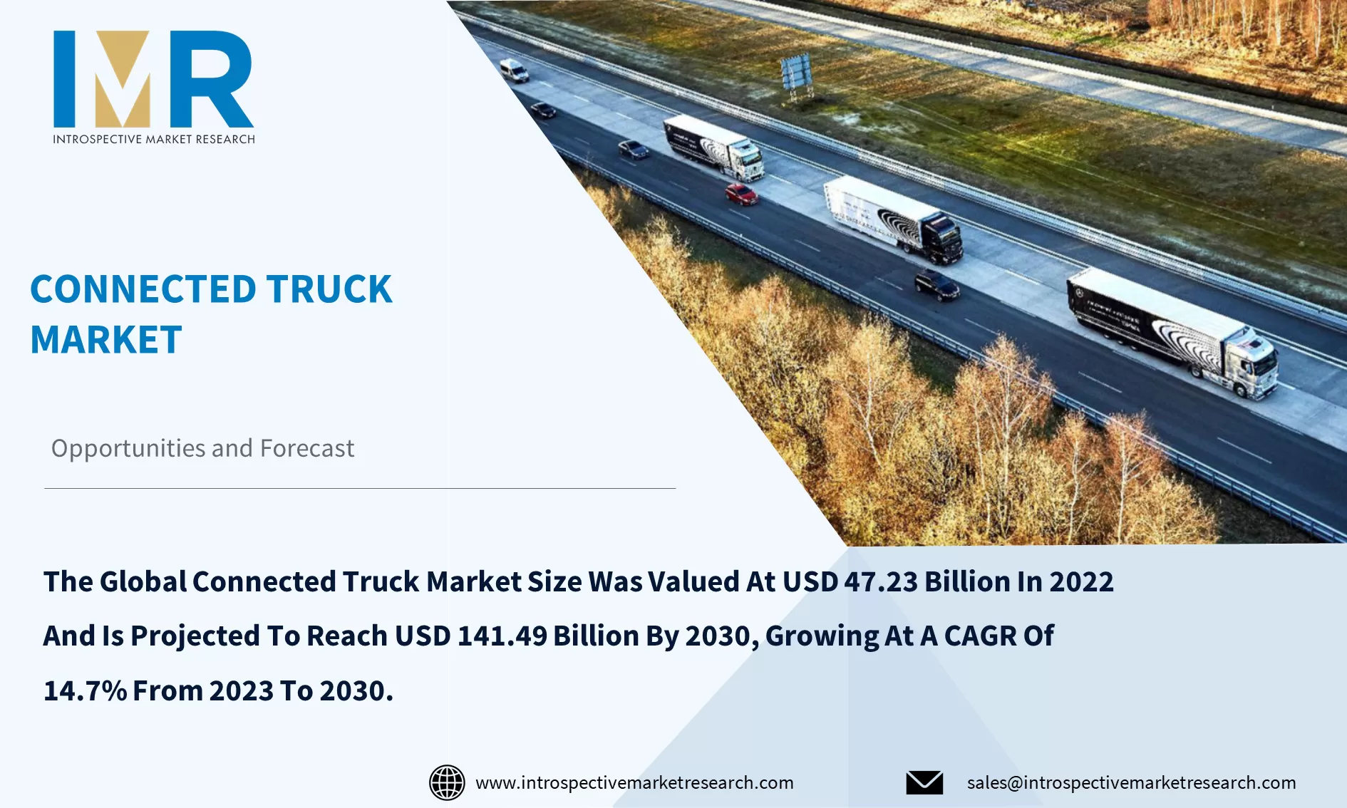 Connected Truck Market To Reach USD 141.49 Billion by Year 2030