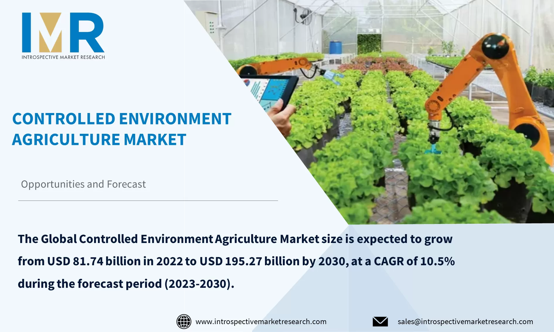 Controlled Environment Agriculture Market To Reach USD 195.27 Billion by Year 2030