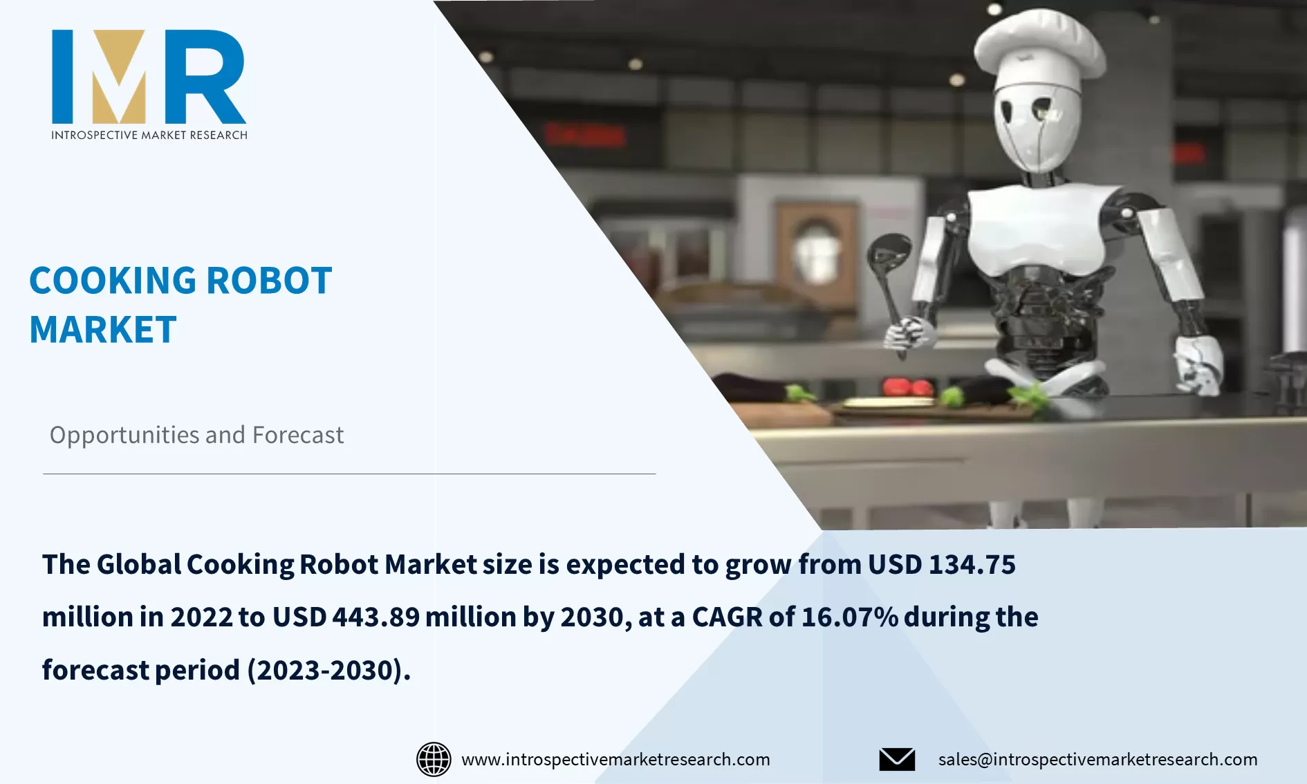 Cooking Robot Market To Reach USD 443.89 Million by Year 2030