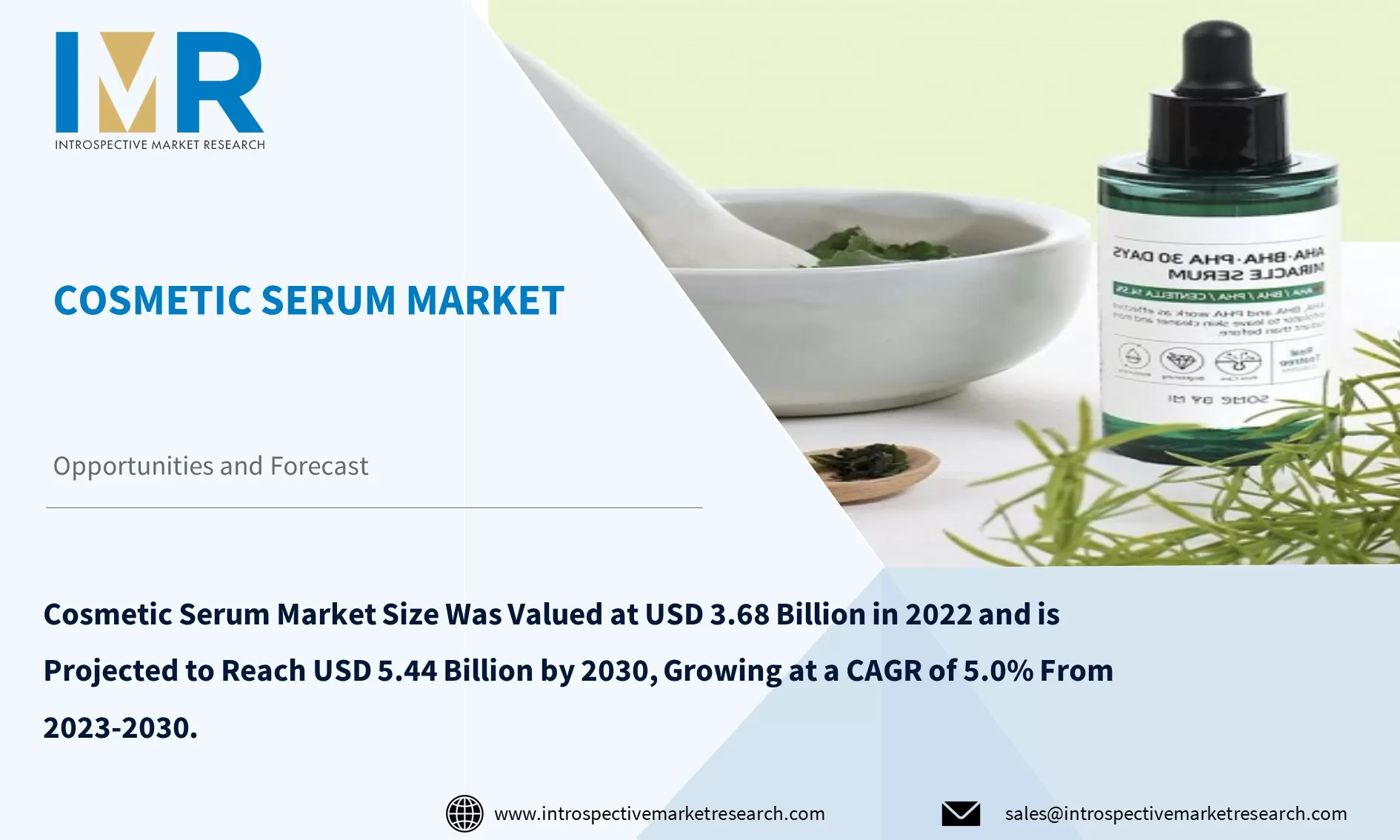 Cosmetic Serum Market To Reach USD 5.44 Million By Year 2030