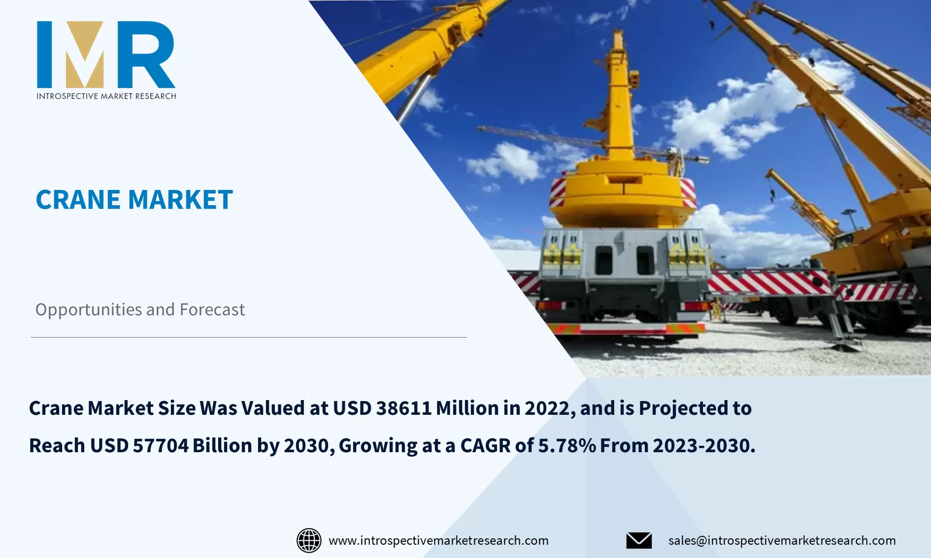 Crane Market To Reach USD 57704 Billion By Year 2030