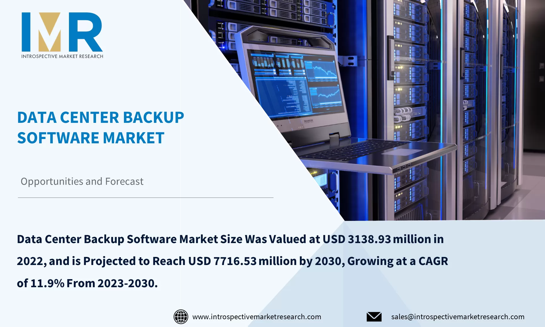 Data Center Backup Software Market To Reach USD 7716.53 Million By Year 2030