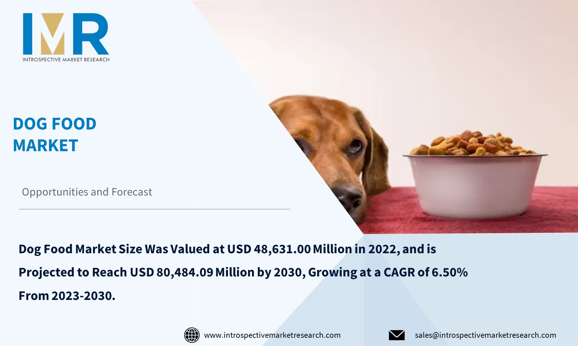 Dog Food Market To Reach USD 80,484.09 Million by Year 2030