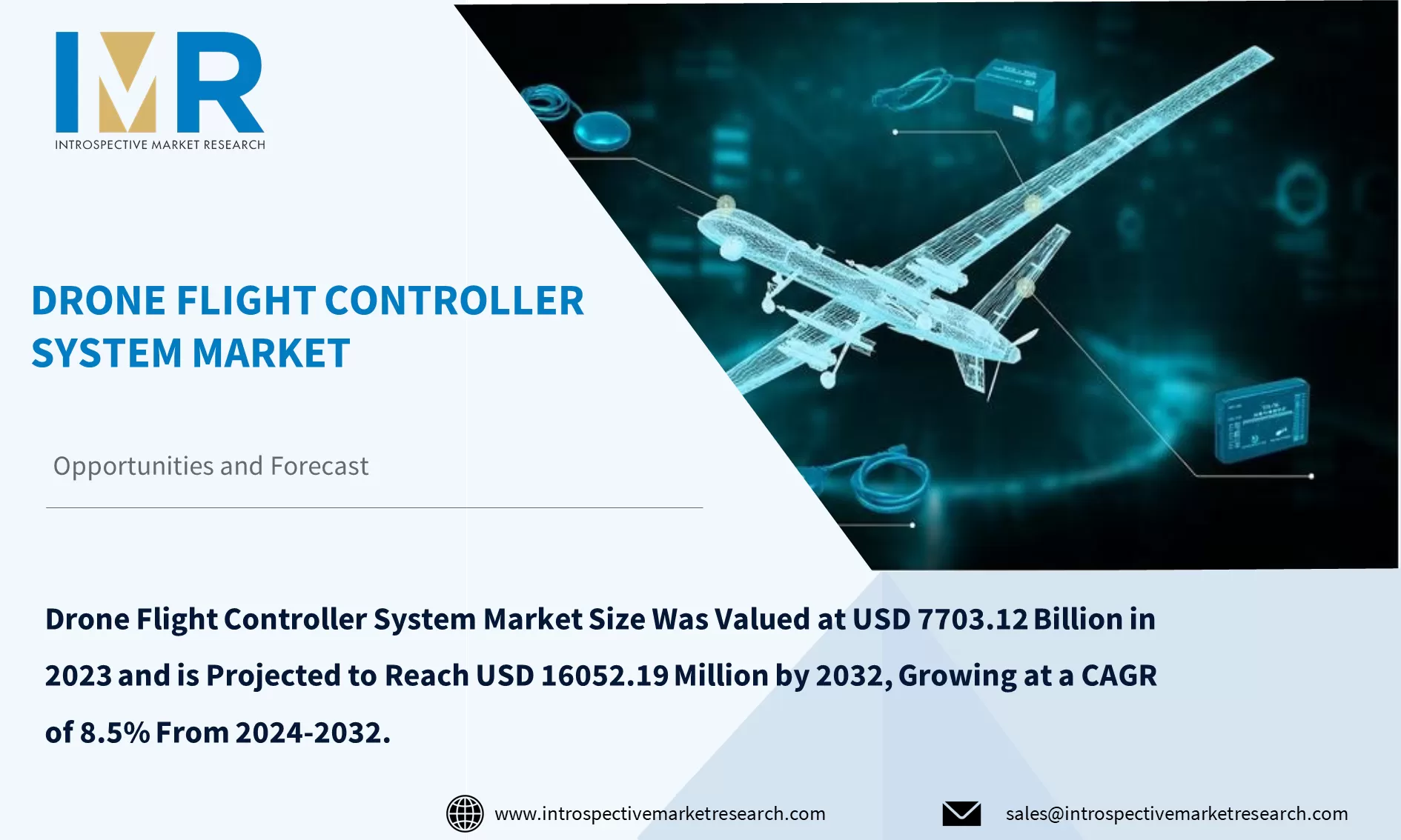 Drone Flight Controller System Market To Reach USD 16052.19 Million By Year 2032