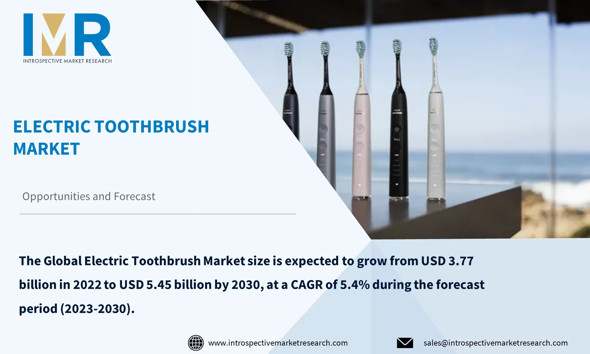Electric Toothbrush Market To Reach USD 5.45 Billion by Year 2030