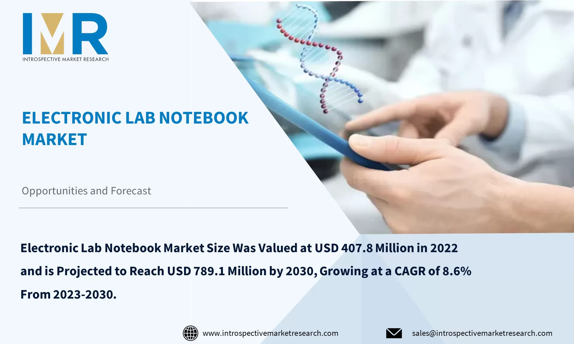 Electronic Lab Notebook Market To Reach USD 789.1 Million By Year 2030