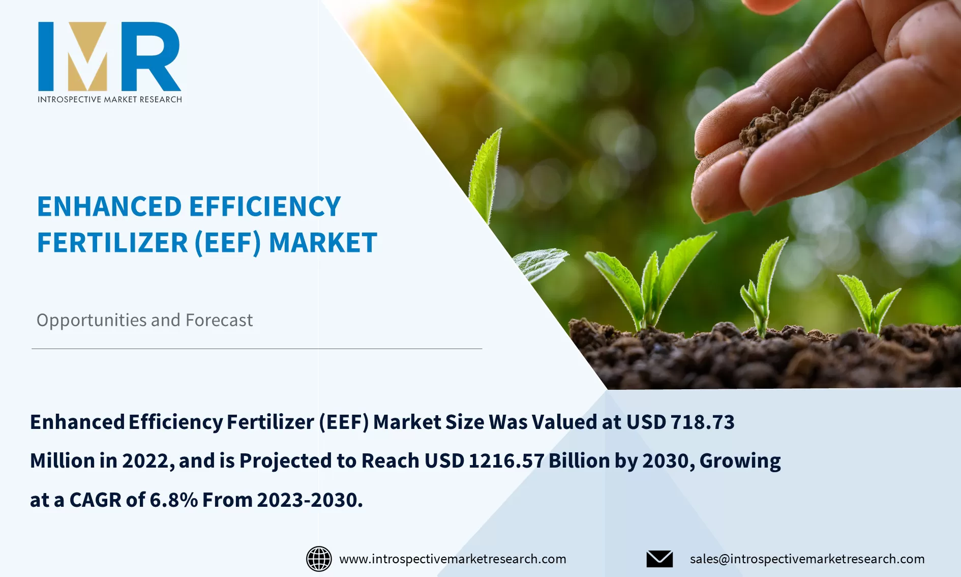 Enhanced Efficiency Fertilizer (EEF) Market To Reach USD 1216.57 Billion By Year 2030