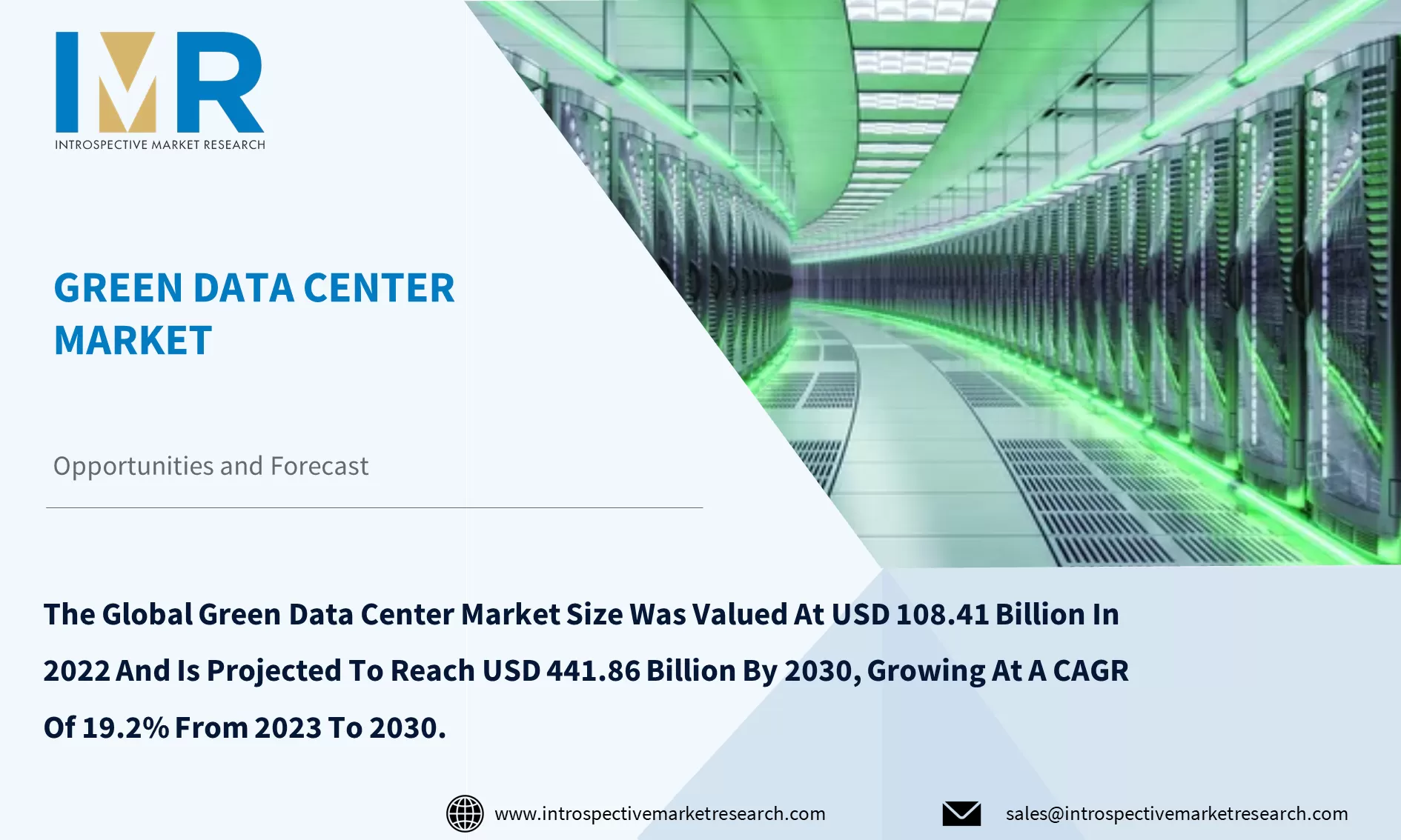 Green Data Center Market To Reach USD 441.86 Billion by Year 2030