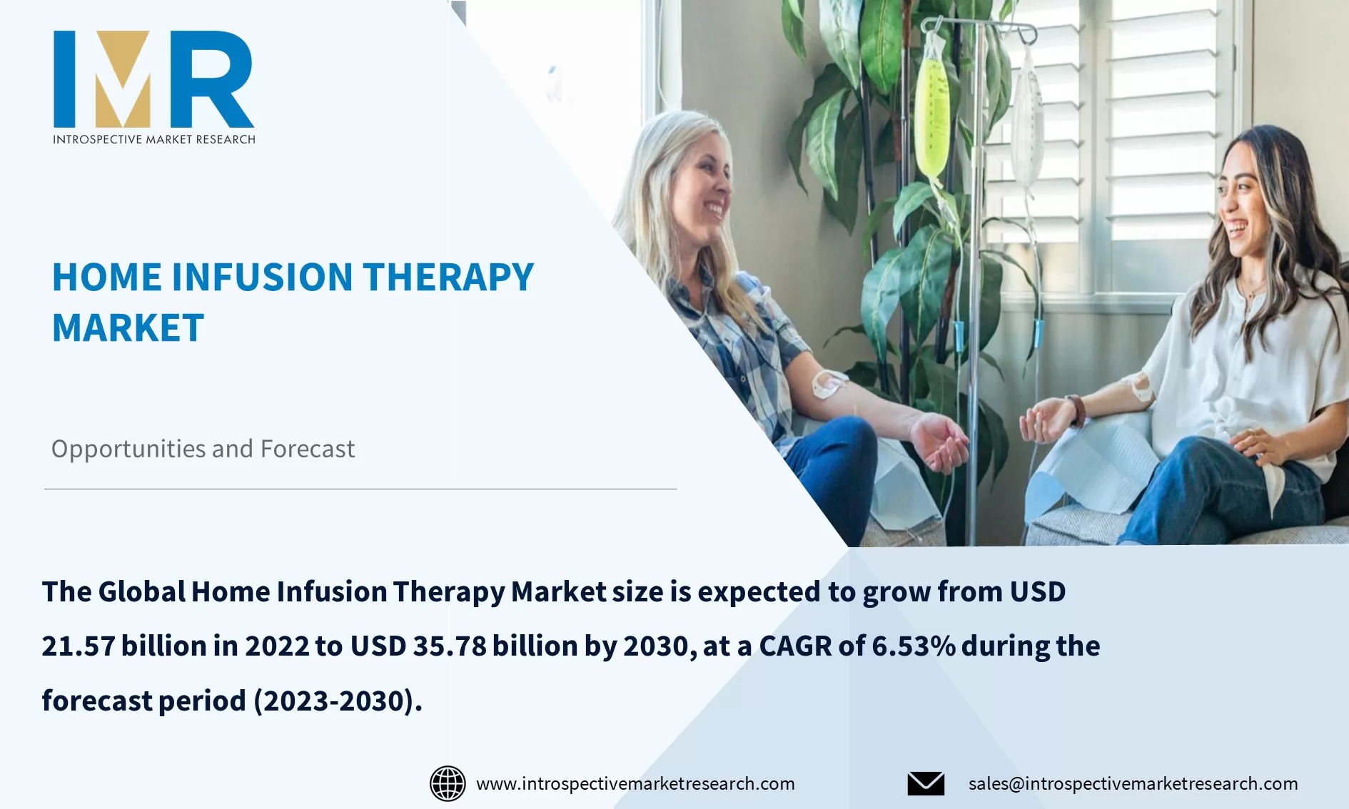 Home Infusion Therapy Market To Reach USD 35.78 billion by Year 2030