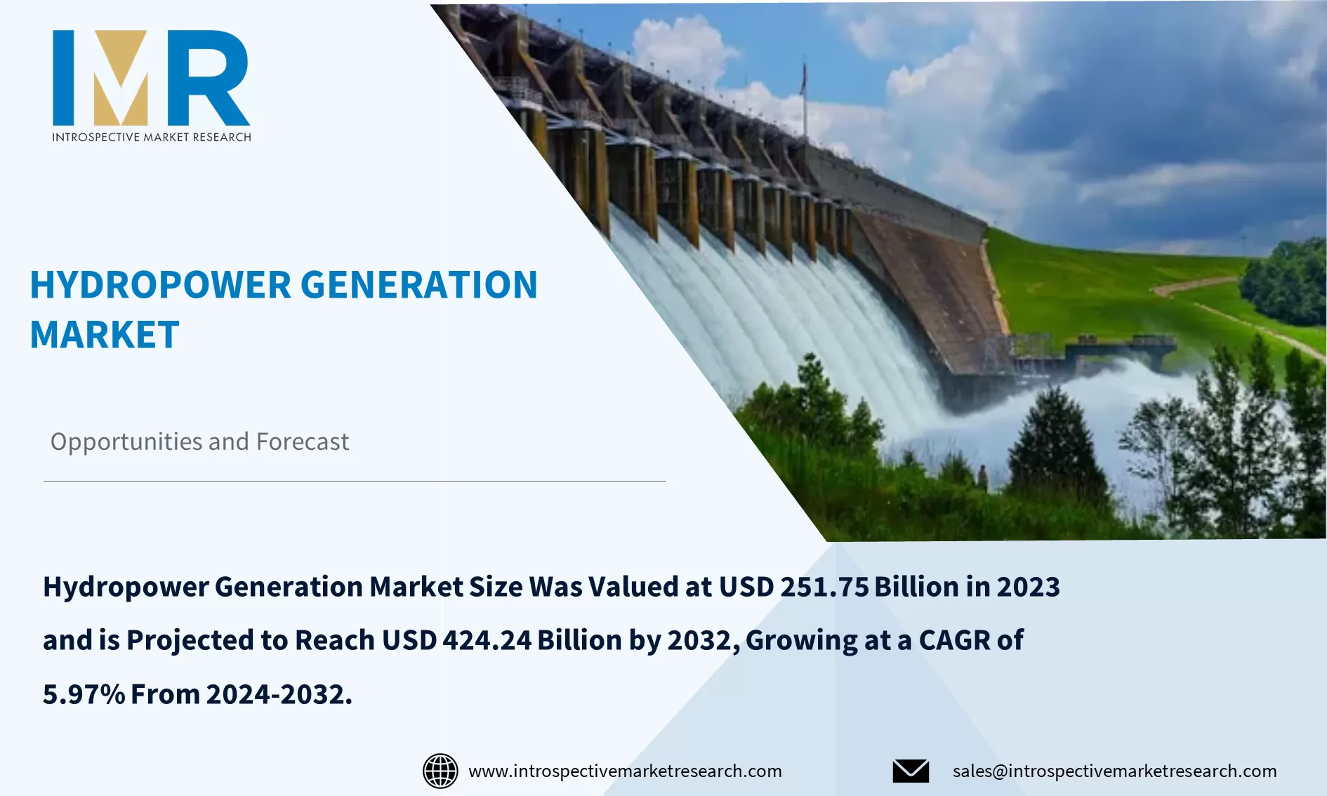 Hydropower Generation Market To Reach USD 424.24 Billion By Year 2032