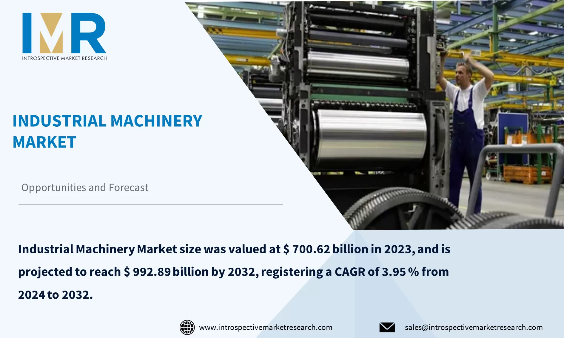 Industrial Machinery Market To Reach USD 992.89 billion By Year 2032