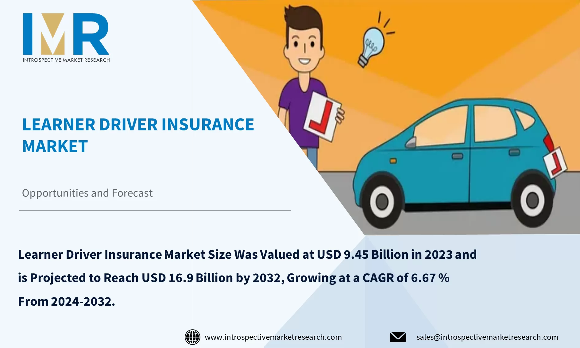 Learner Driver Insurance Market To Reach USD 16.9 Billion by 2032