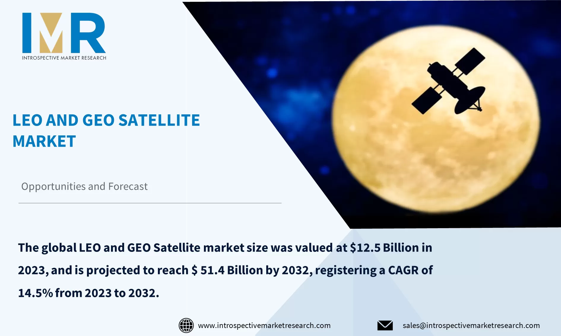 LEO and GEO Satellite Market To Reach USD 51.4 Billion by 2032