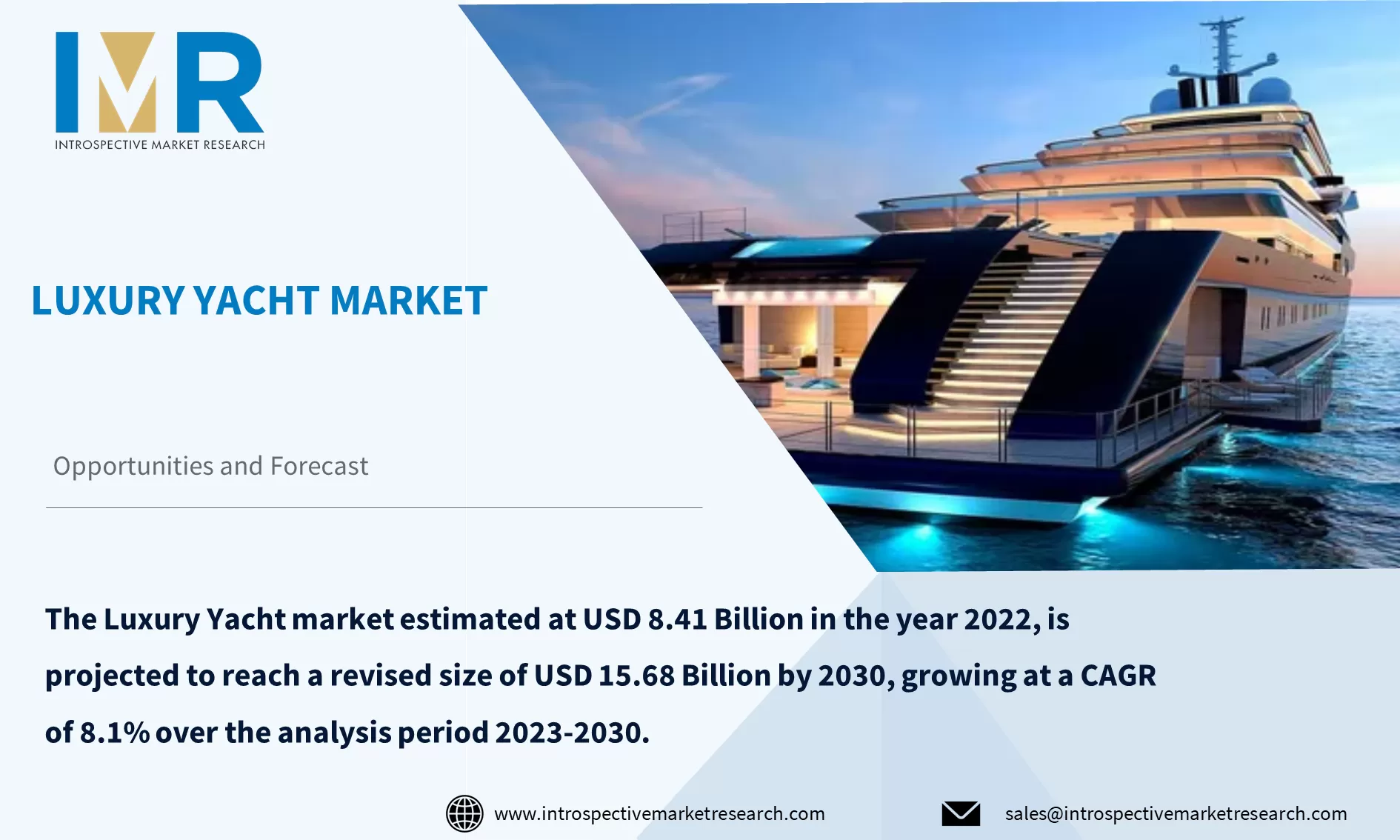 Luxury Yacht Market To Reach USD 15.68 Billion by Year 2030