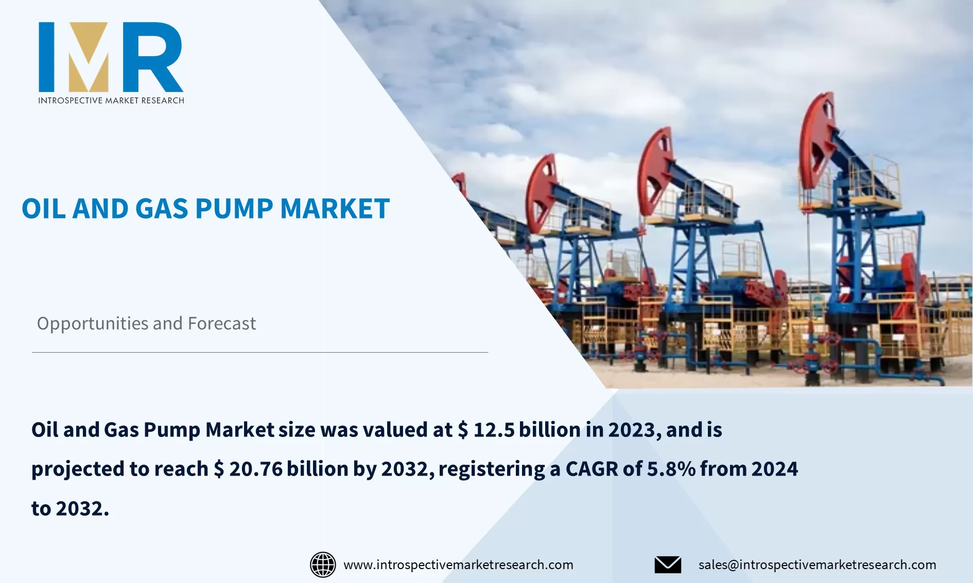Oil and Gas Pump Market To Reach USD 20.76 Billion By Year 2032