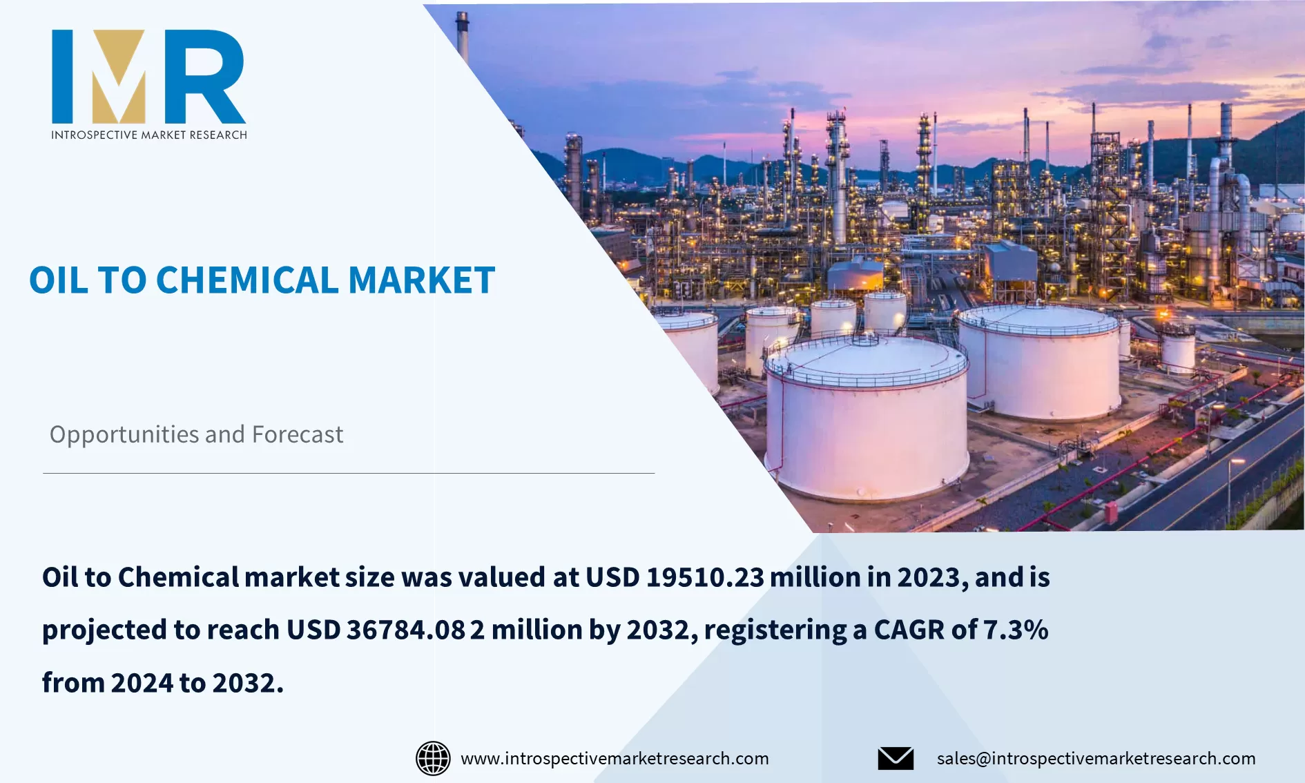 Global Oil to Chemical Market To Reach USD 36784.08 2 million by 2032