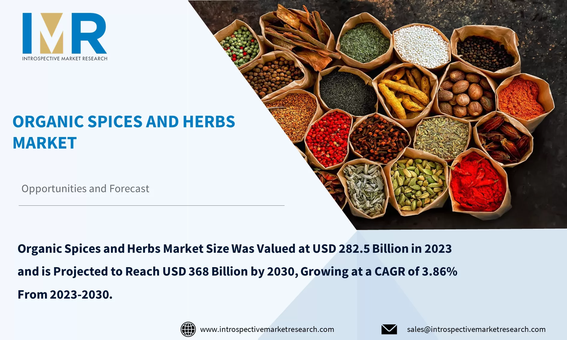 Organic Spices and Herbs Market To Reach USD 368 Billion By Year 2030