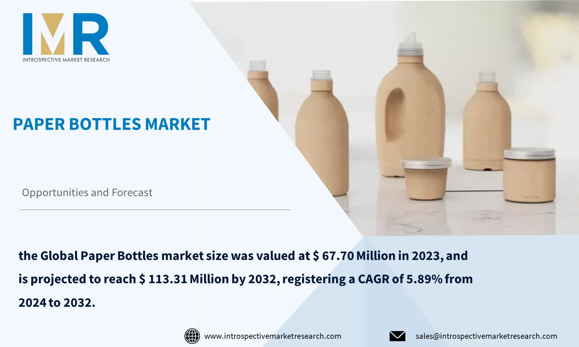 Paper Bottles Market To Reach USD 113.31 Billion by Year 2032