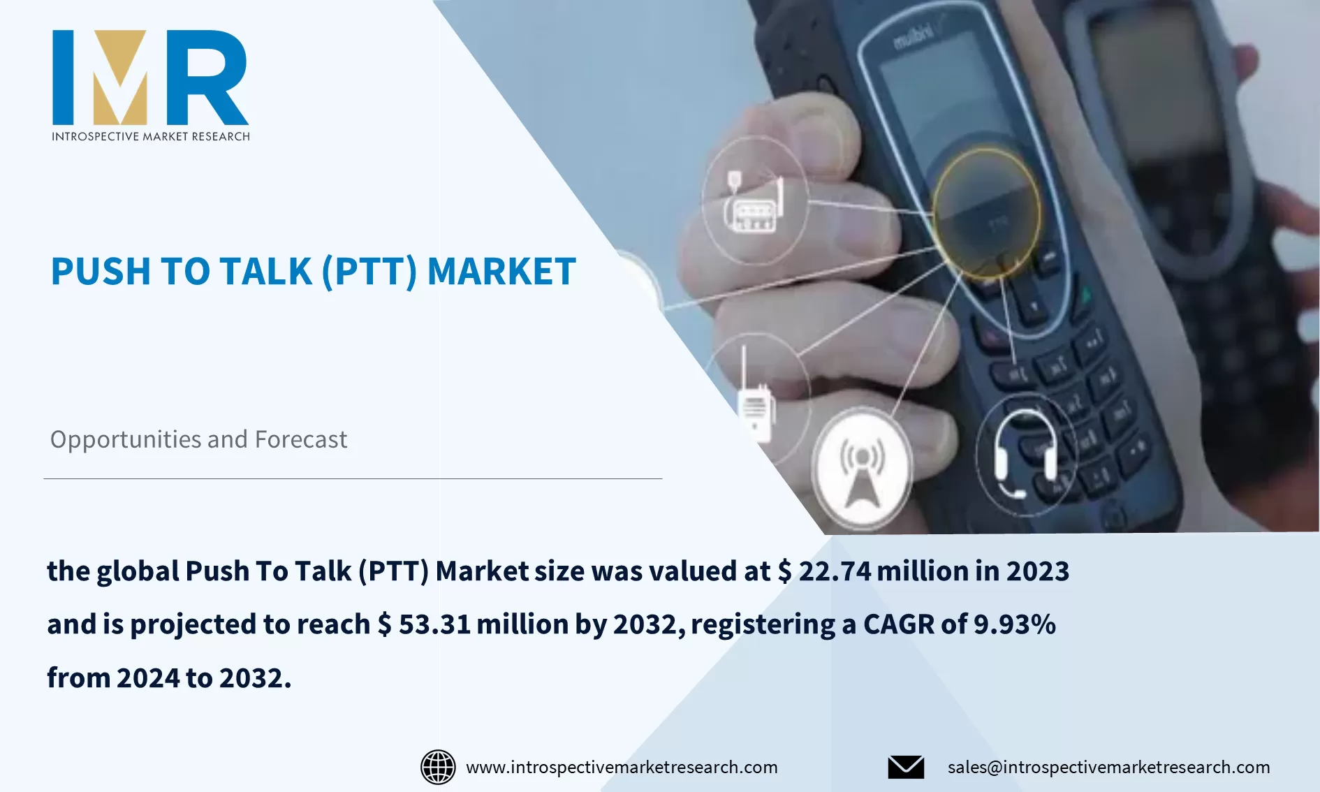 Push to Talk (PTT) Market To Reach USD 53.31 million by Year 2032