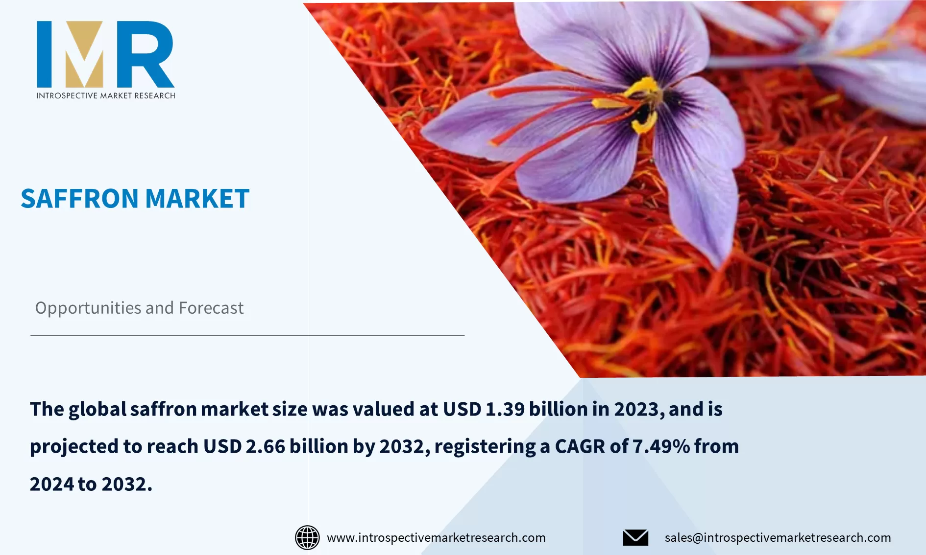 Saffron Market To Reach USD 2.66 billion by Year 2032