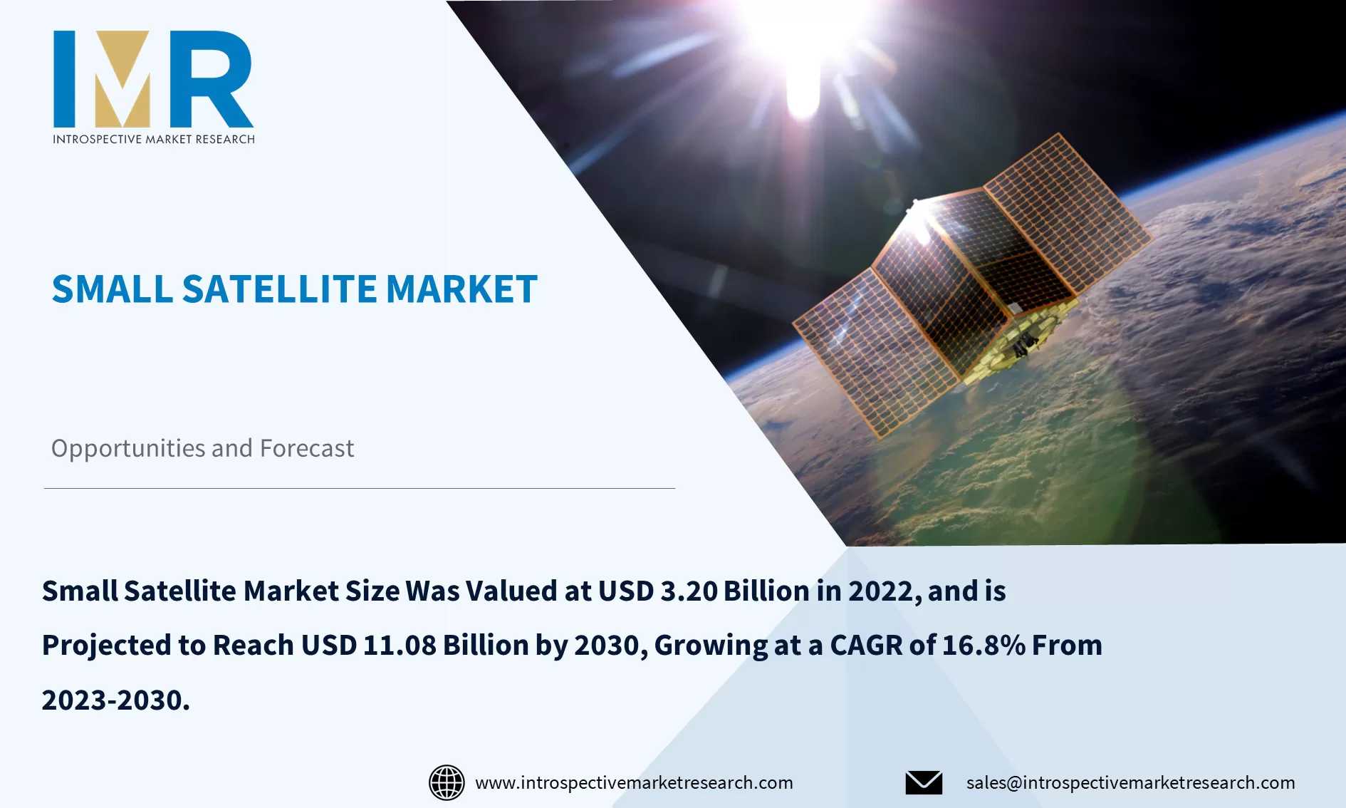 Small Satellite Market - To Reach USD 11.08 Billion By Year 2030