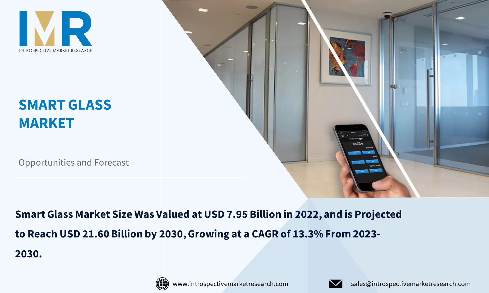 Smart Glass Market To Reach USD 21.60 Billion By Year 2030