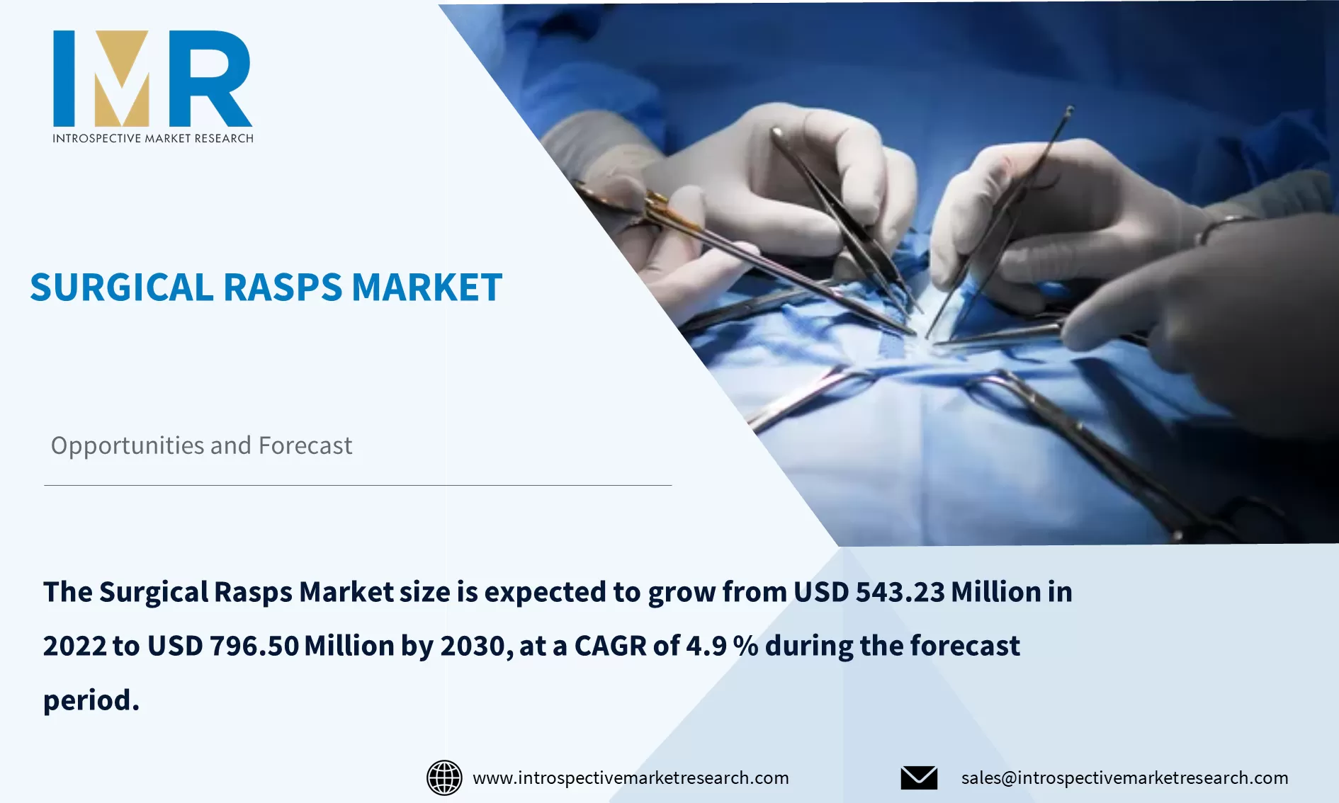 Surgical Rasps Market To Reach USD 796.50 Million By Year 2030
